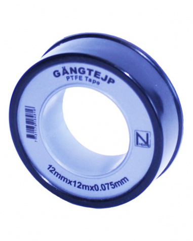 Gängtejp 12x12x0.075 mm PTFE