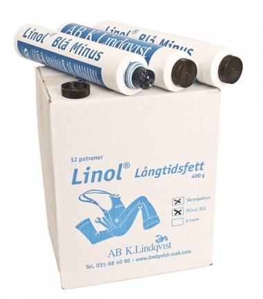 Långtidsfett Linol Minus blå skruvpatron 12X400gr