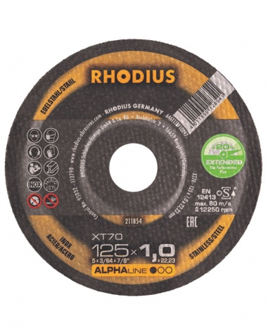 Kapskiva RHODIUS XT 125x1.0mm
