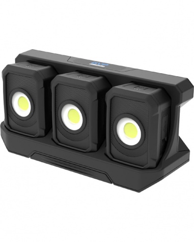 Verkstadslampa 3st samt Laddstation