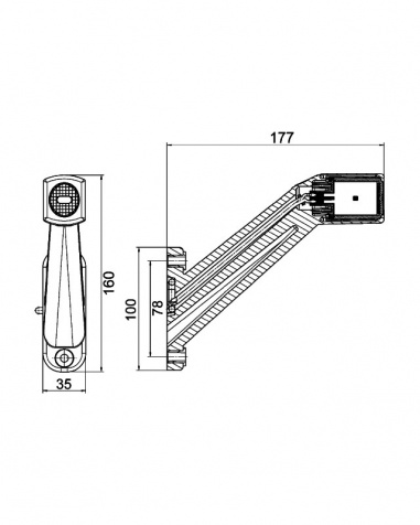 Breddmarkering LED 12/24V höger