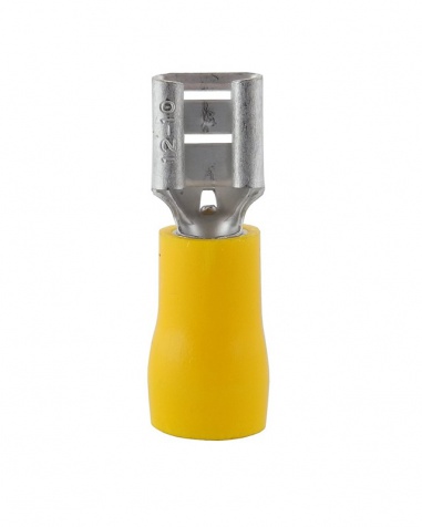 Kabelsko hylsa gul 6,3mm