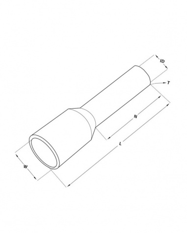 Ändhylsa Isolerad Svart 1.50mm² 8mm