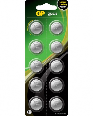 Knappcellsbatteri GP CR2032 10-Pack