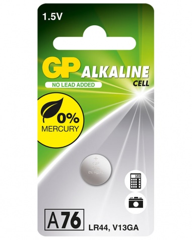 Knappcellsbatteri Alkaliskt GP LR44, V13GA, A76