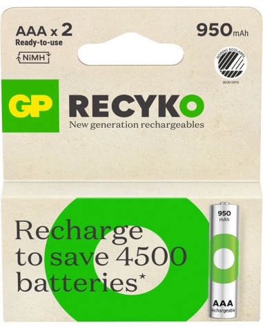 GP Laddbara R03/AAA 950mAh 2-pack