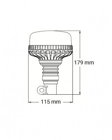 Blixtljus Micro LED Stång