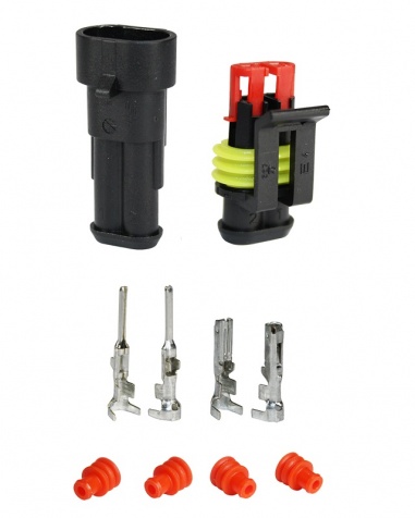 AMP Kontaktdon-set Vattentät 2pin