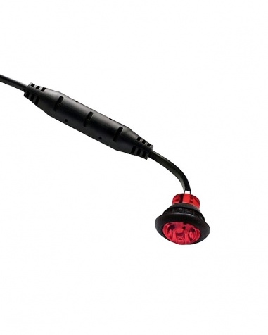 Sidomarkering Rund R�d LED 12/24V