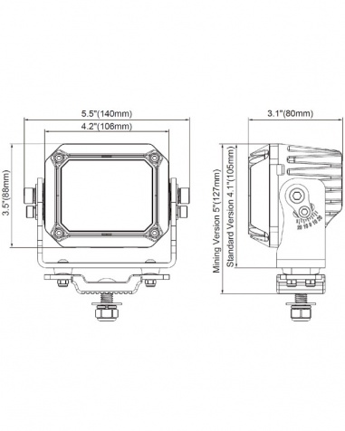 Arbetsbelysning HDV 2 LED 60W