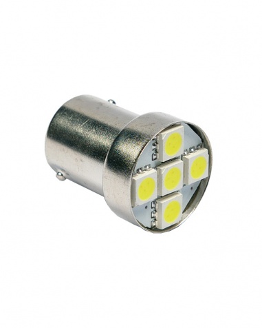 LED lampa Gul BA15s 0,5W 12/24V 2-Pack