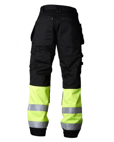 Vidar Hantverksbyxa svart/gul