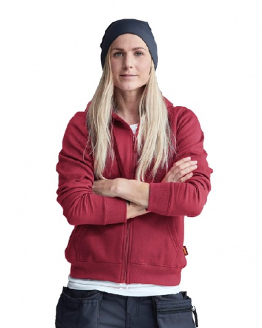 Snickers Zip Hoodie Dam 2806 Chili Röd