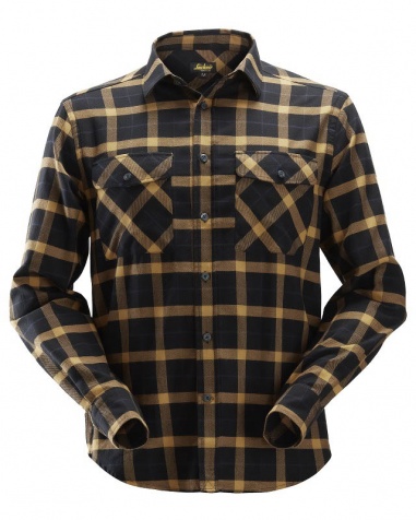 Flanellskjorta Snickers 8516 Svart/Brun