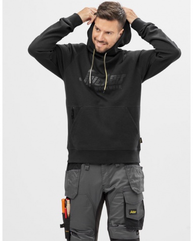 Snickers Logo Hoodie 2894 Svart