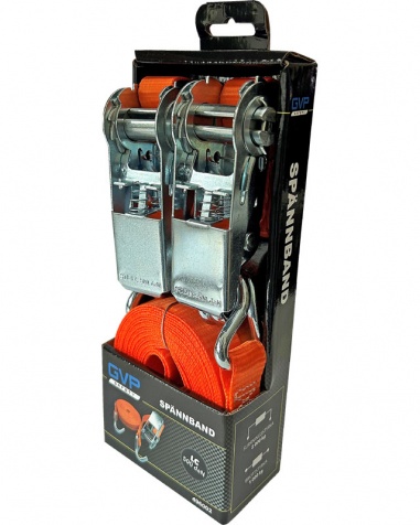 Spännband krok/krok 2 ton/5m 2-pack