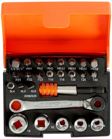 Bahco Spärrnyckelsats 2058/S26