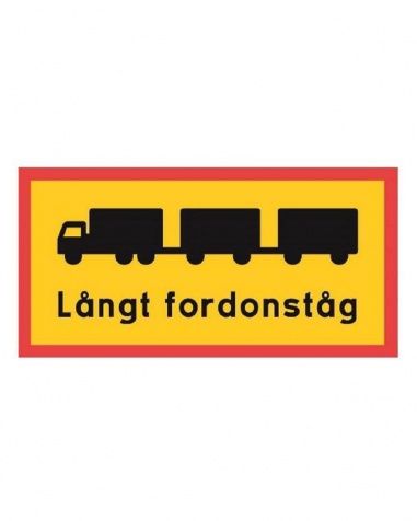 Reflexskylt Långt Fordonståg